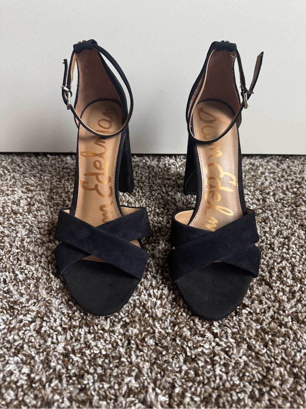 Sam Edelman Yenna Black Suede Heels - Size 10